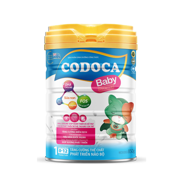 Sản phẩm dinh dưỡng công thức Codoca Baby Premium 850g