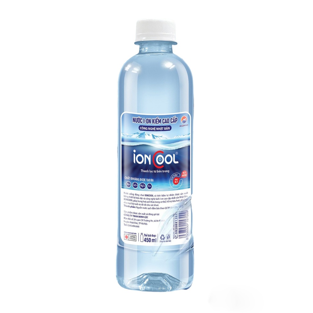 Nước kiềm cao cấp Ion Cool chai 450ml