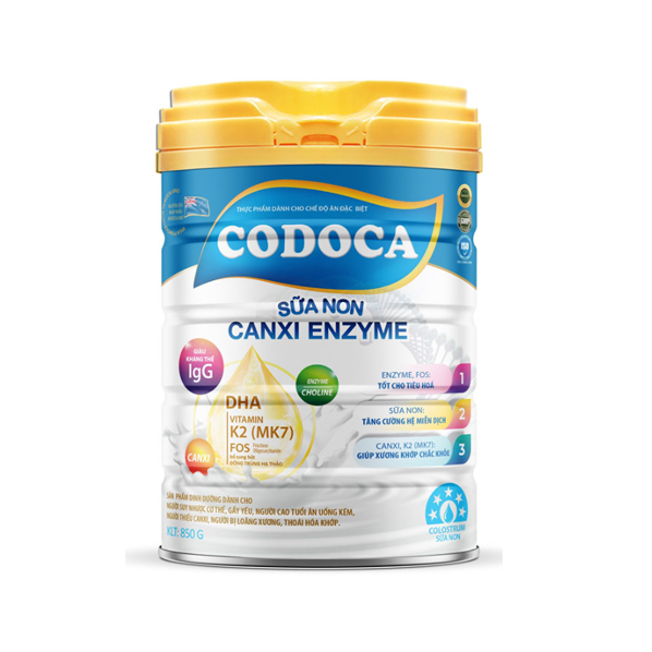 Thực phẩm dành cho chế độ ăn đặc biệt Codoca Sữa non Canxi Enzyme 400g (sao chép)