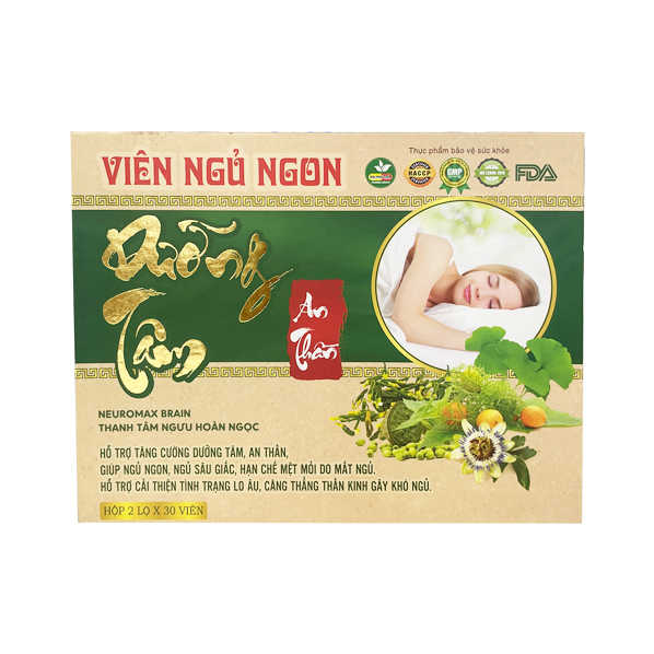 Viên ngủ ngon dưỡng tâm an thần Neuromax Brain Thanh Tâm Ngưu Hoàn Ngọc (2 lọ x 30 viên)