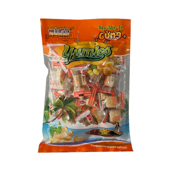 HW Kẹo dẻo vị gừng Yumios (300g x 30 túi/ thùng)