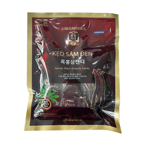 Kẹo Sâm đen 170g ( 50 gói / thùng )