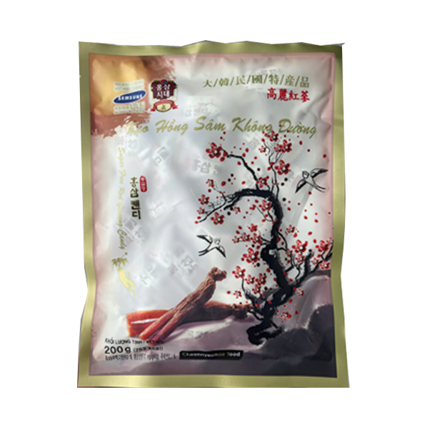 Kẹo Hồng Sâm Không Đường 200g(50 gói/thùng)