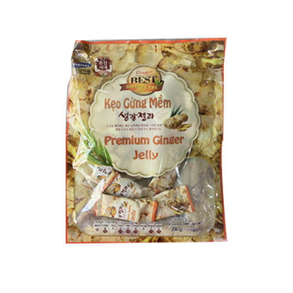 Kẹo Gừng Mềm 200g ( 50 gói / thùng )