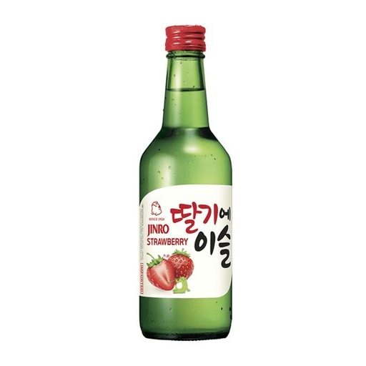 [RUOU178018] Rượu Jinro Strawberry Soju 13% ( 1 hộp =20 chai, 1 chai=360ml, Xuất xứ Hàn Quốc)