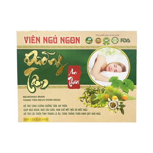 [AAG-0003] Viên ngủ ngon dưỡng tâm an thần Neuromax Brain Thanh Tâm Ngưu Hoàn Ngọc (2 lọ x 30 viên)